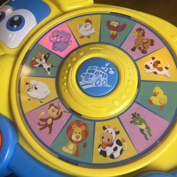 Happkid Preschool Spinning Learning School Bus English/Spanish Animal Sound Lit - Picture 2 of 10